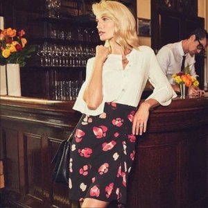Cabi Floral Slip Skirt Size M